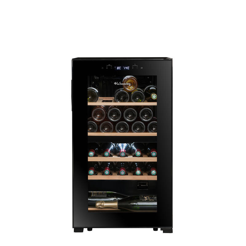 Cave de mise à température double zone SLS32DZBLACK 32 Bouteilles - La Sommelière
