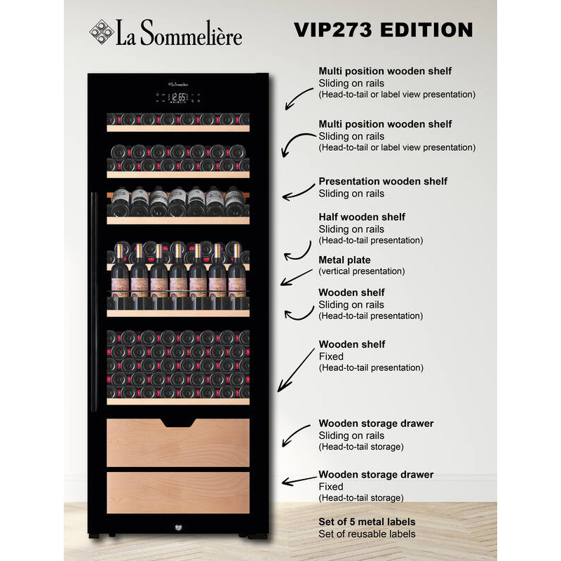 VIP273_EDITION ageing wine cabinet – 273 bottles - La Sommelière