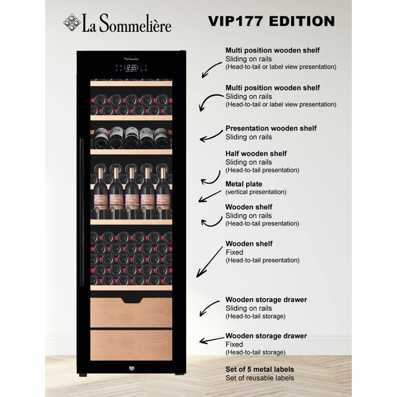 Cave de vieillissement VIP177_EDITION  177 bouteilles - La Sommelière