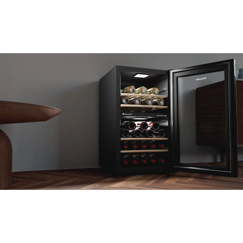 LS51.2ZBLACK La Sommelière : Cave à Vin Moderne et Compacte - 50 Bouteilles
