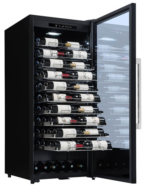 PF110 wine cellar 107 bottles la sommeliere full sliding shelves